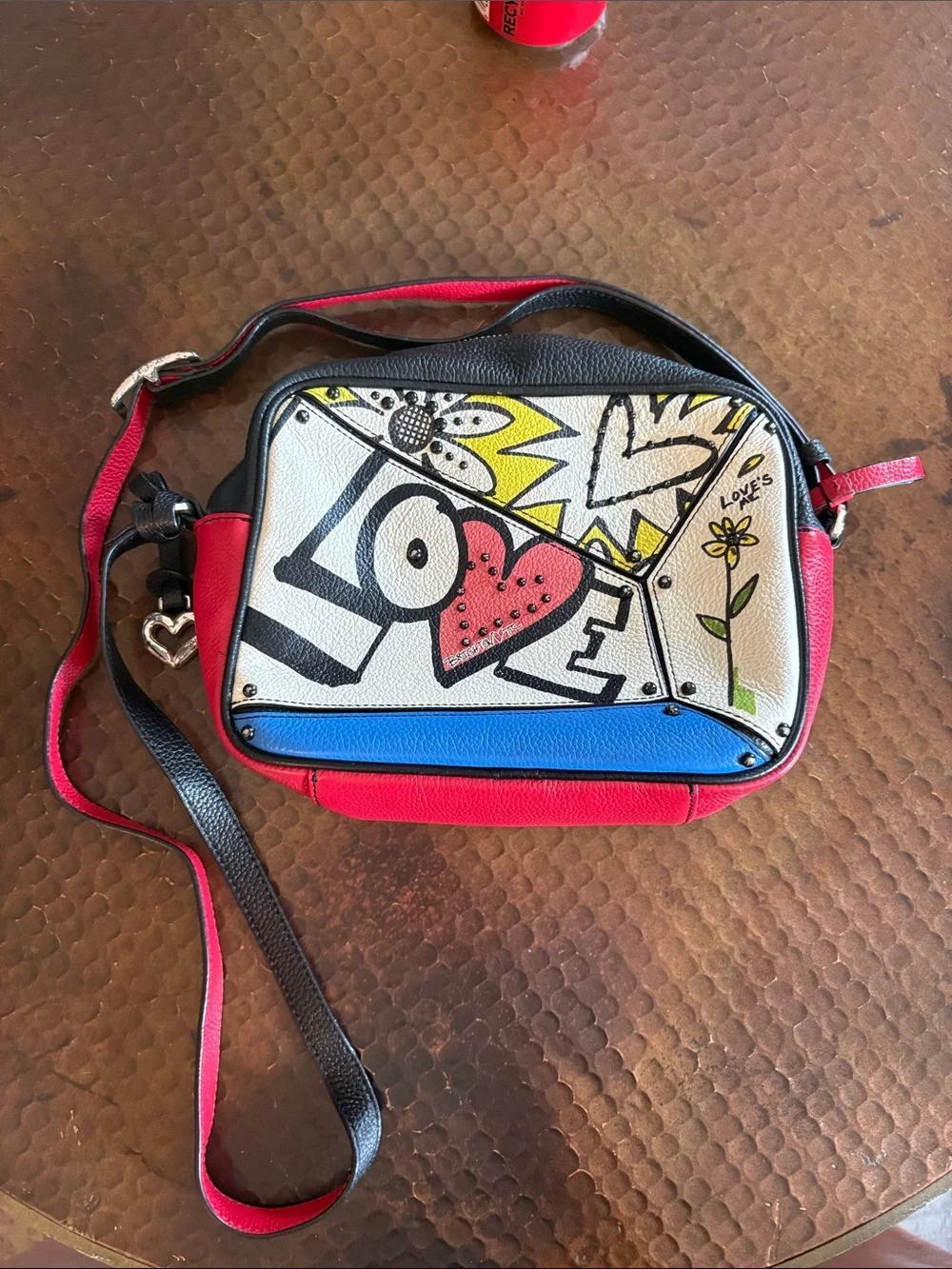 Brighton Cassie Camera Bag Pebbled Leather Multicolor Shoulder Bag H3678M